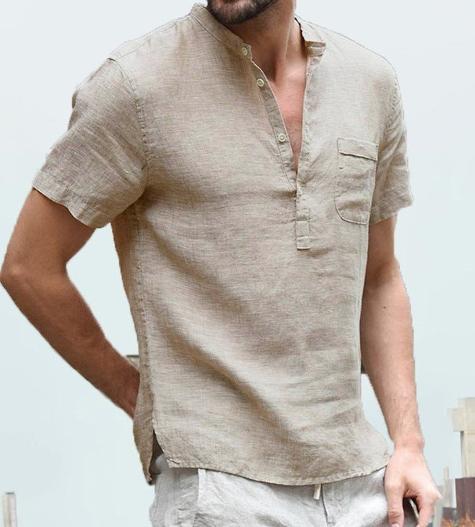 hot style men's anti-cotton linen shirt