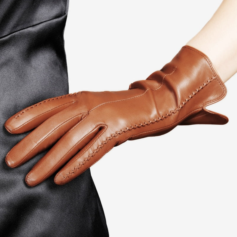Leather gloves female