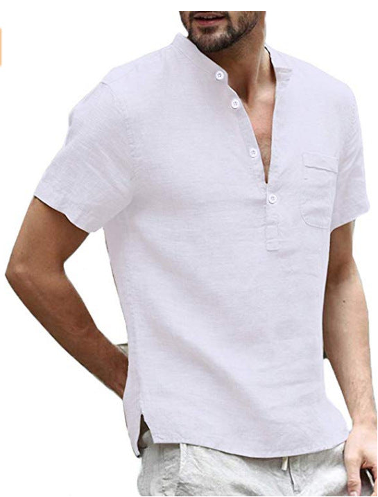 hot style men's anti-cotton linen shirt