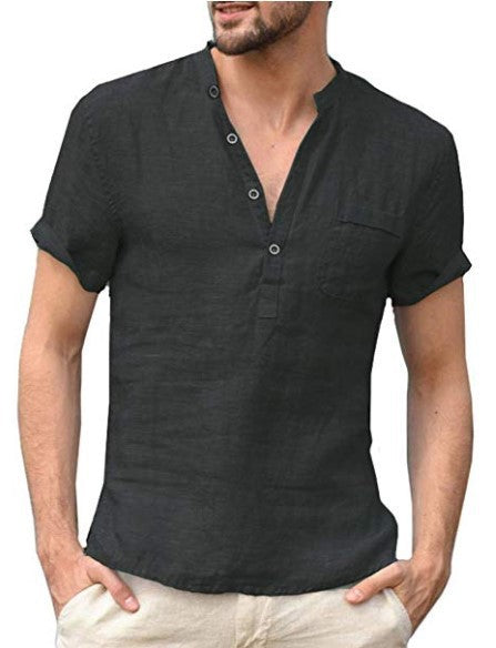 hot style men's anti-cotton linen shirt