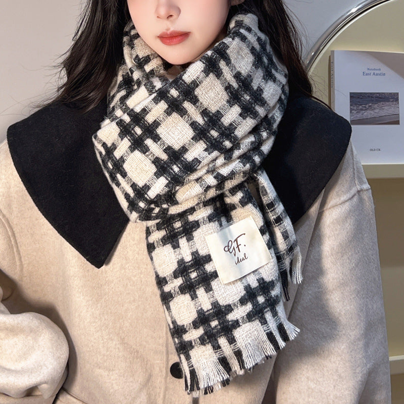 Plaid Scarf Winter Women