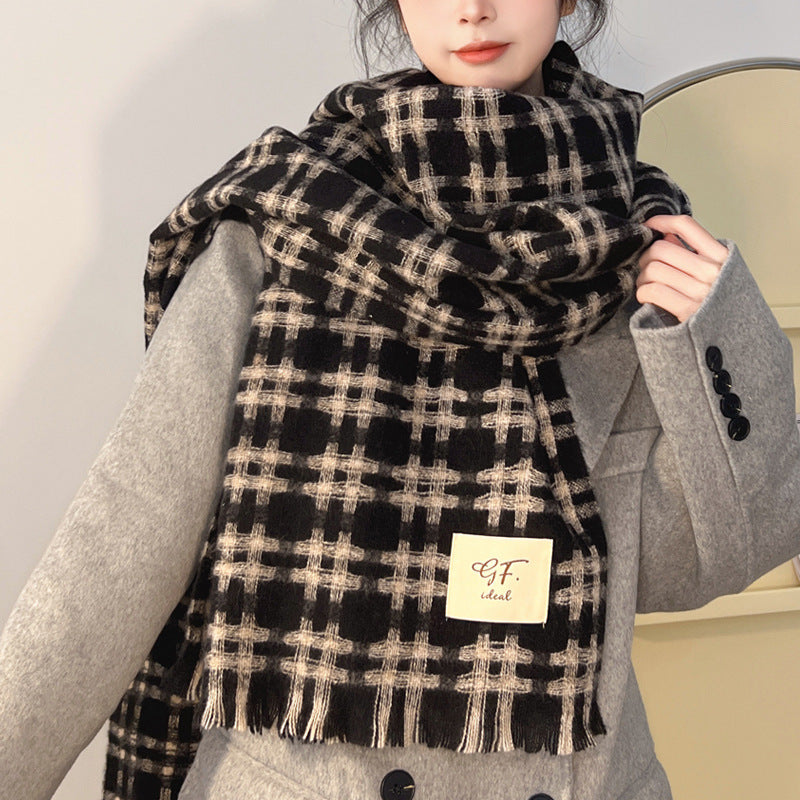 Plaid Scarf Winter Women