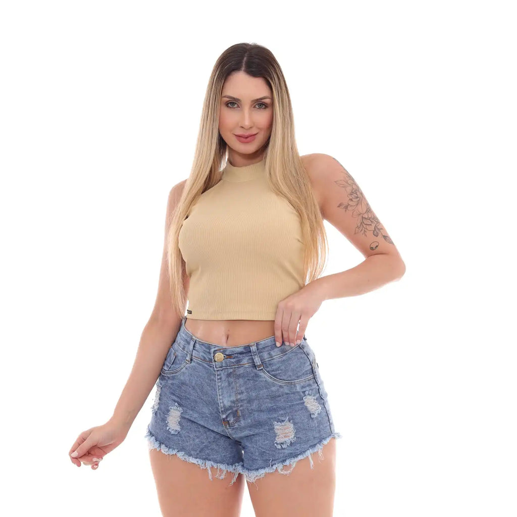 Women's Blue Denim Shorts