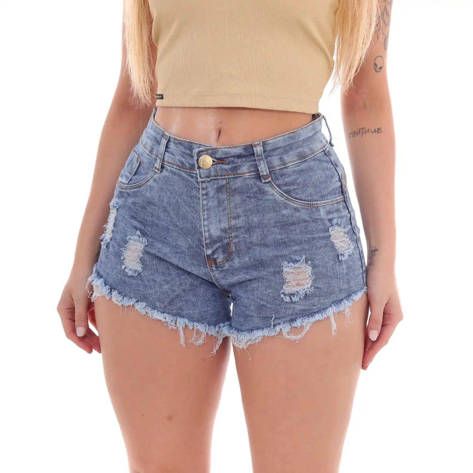 Women's Blue Denim Shorts
