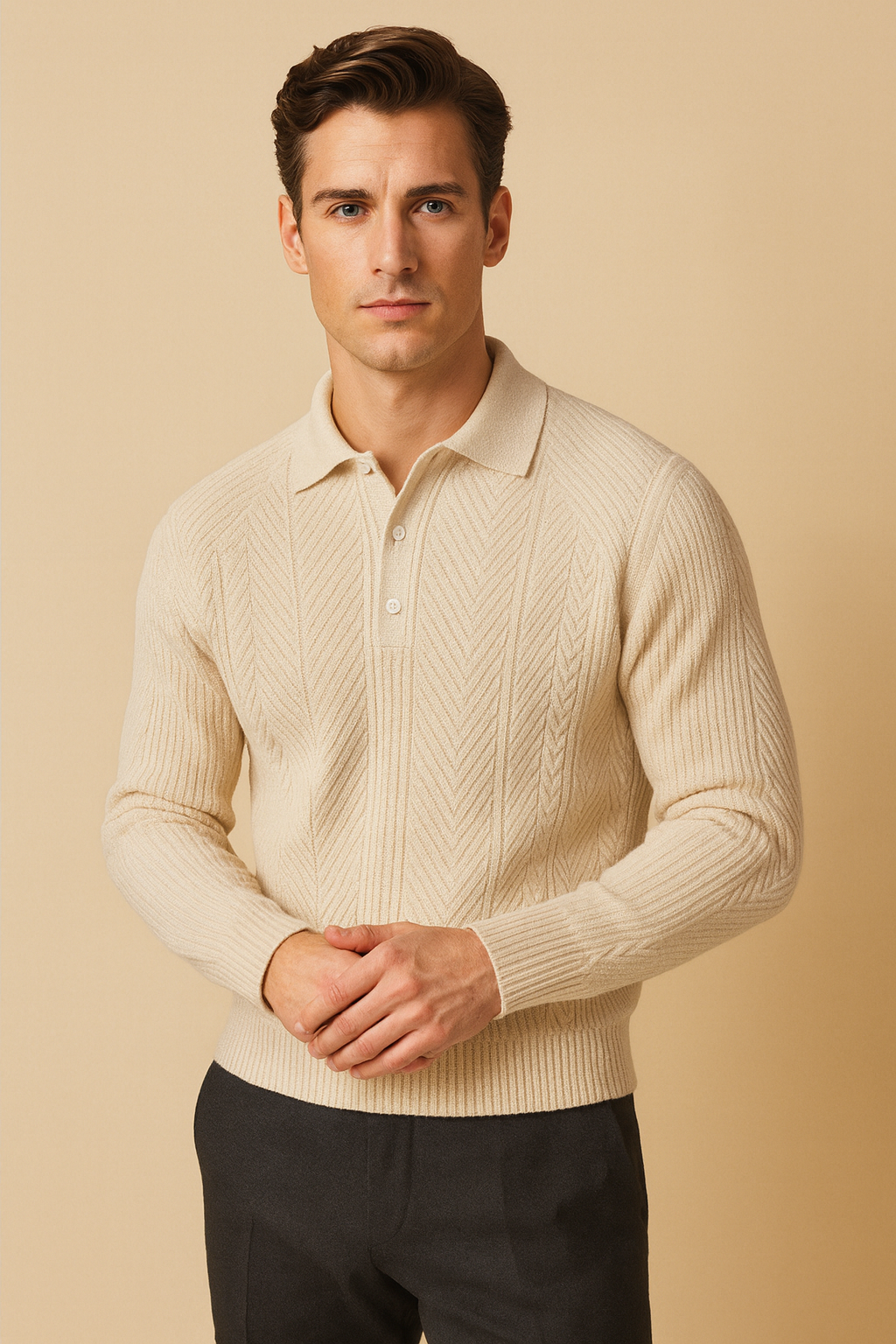 Winter Thermal Base Pullover Men's Polo Shirt