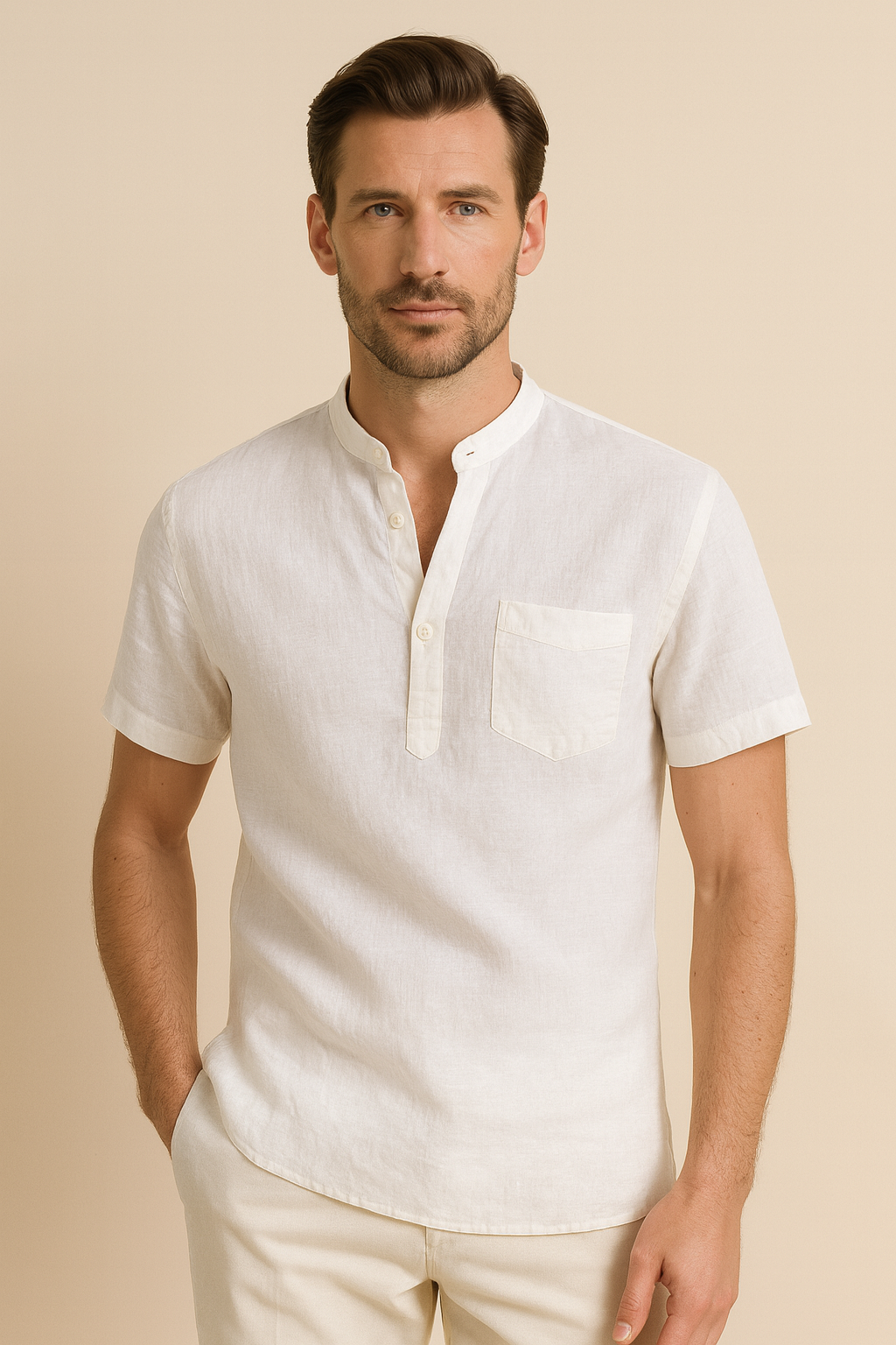 hot style men's anti-cotton linen shirt