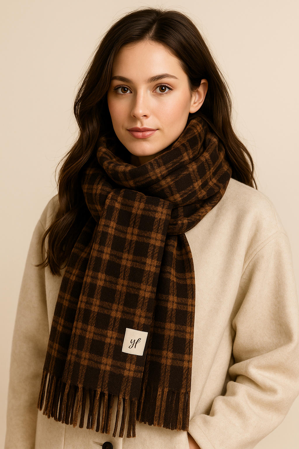 Plaid Scarf Winter Women