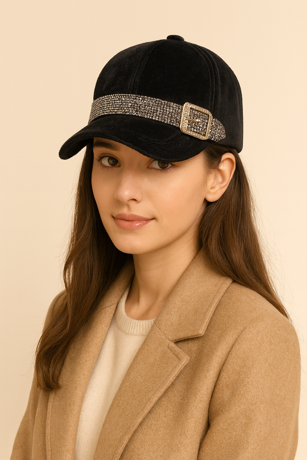 Women’s Diamond Winter Peaked Cap