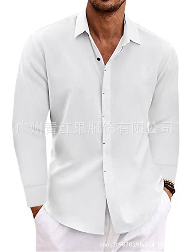 Men's linen long-sleeved