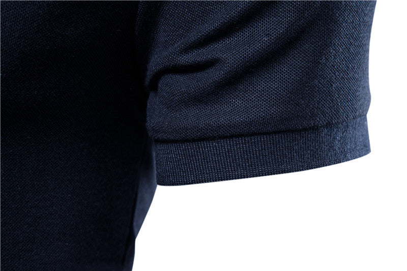 Half Zipper Men's Pullover Short Sleeves