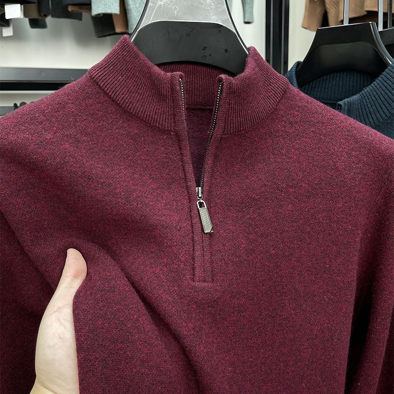 Casual Half Zipper Thermal Knitwear Coat