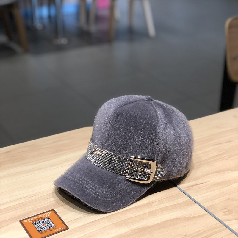 Women’s Diamond Winter Peaked Cap