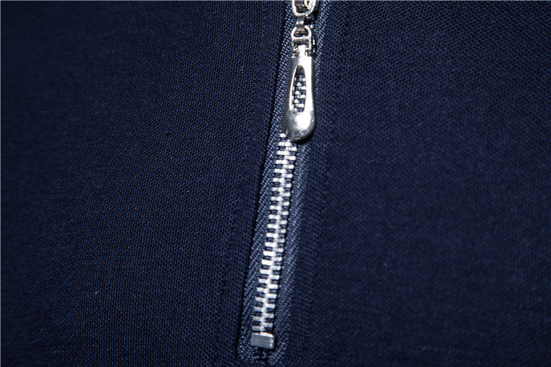 Half Zipper Men's Pullover Short Sleeves